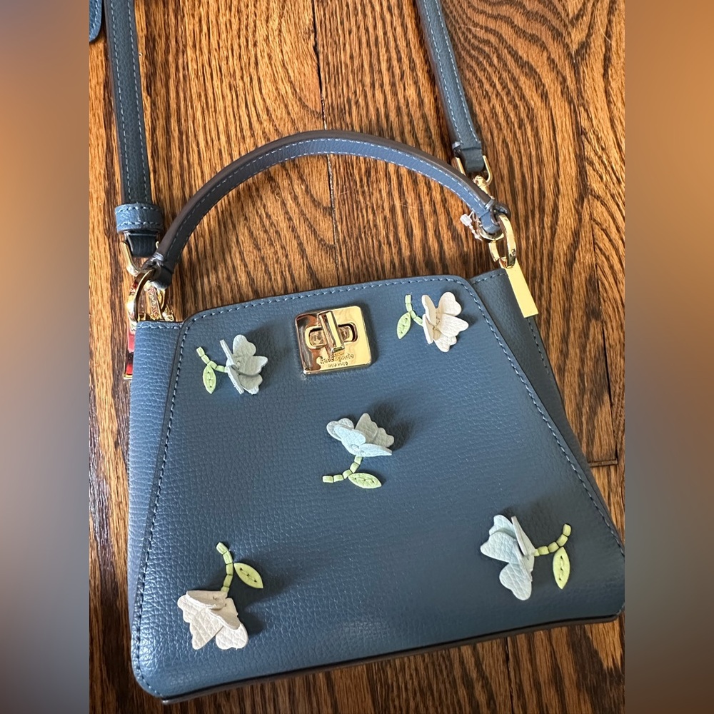 Kate Spade Blue Floral Crossbody Bag